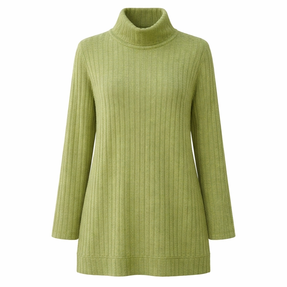 Women's Olive Green Ribbed Turtleneck Sweater - NWOT